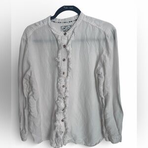 Anthropology Pilcro Women’s Button White Blouse Size Large